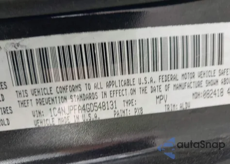 2016 Jeep Patriot High Altitude Edition из США, поврежденный, VIN 1C4NJPFA4GD548131